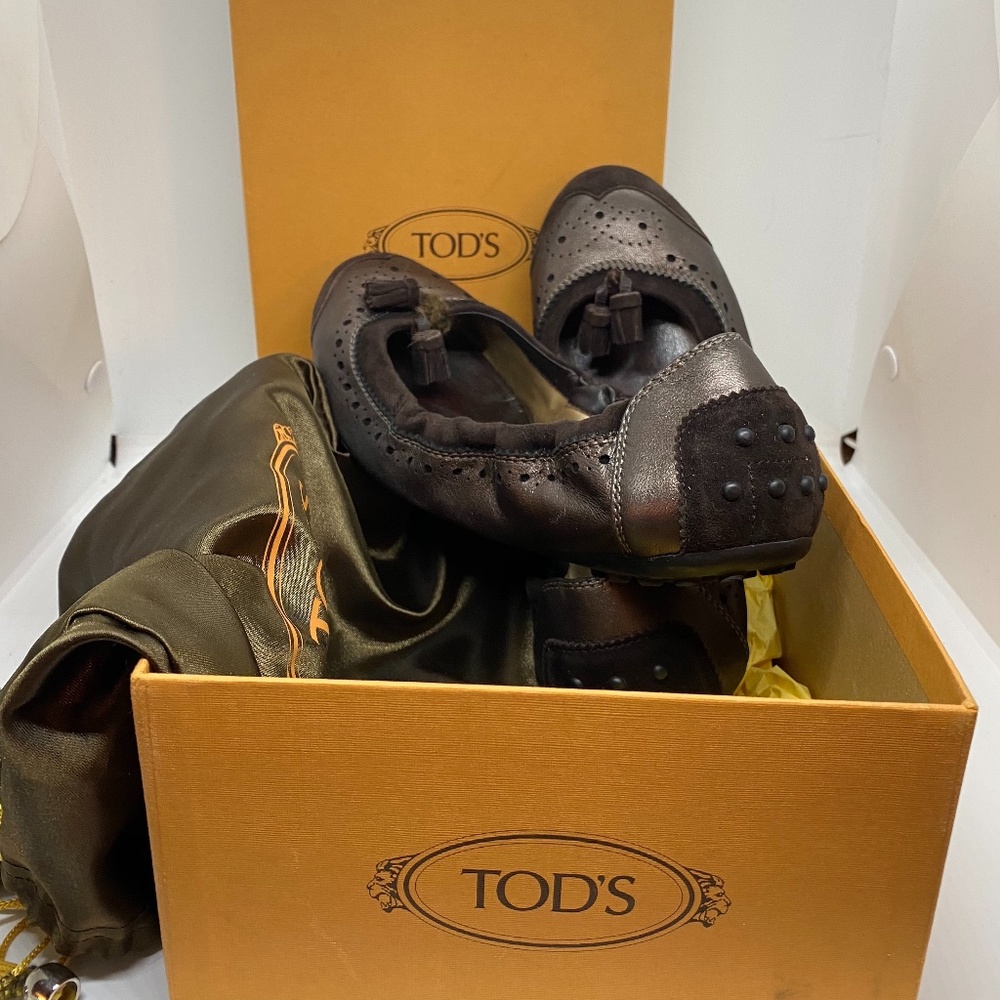 Designer TOD'S Ballerina Dee Bucature size 38 1/2